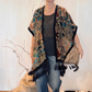 Kimono in viscosa devoré frange