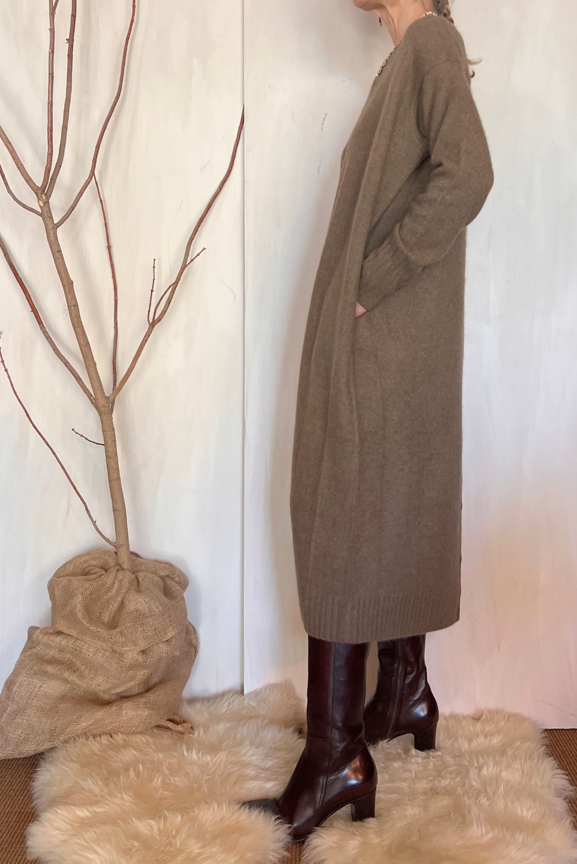 Abito lungo in maglia