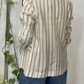 Blazer a righe in lino