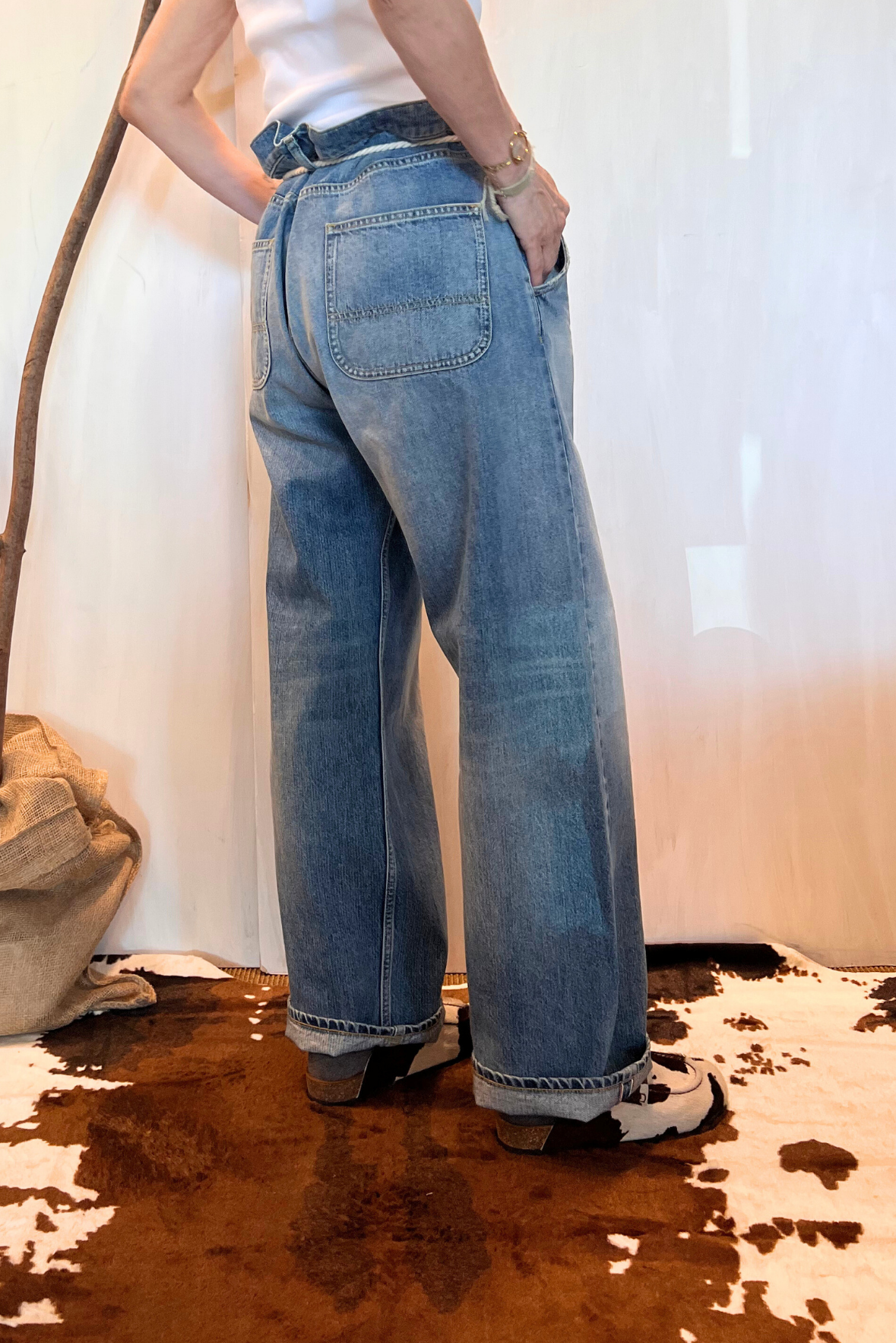 Jeans carpenter con cintura