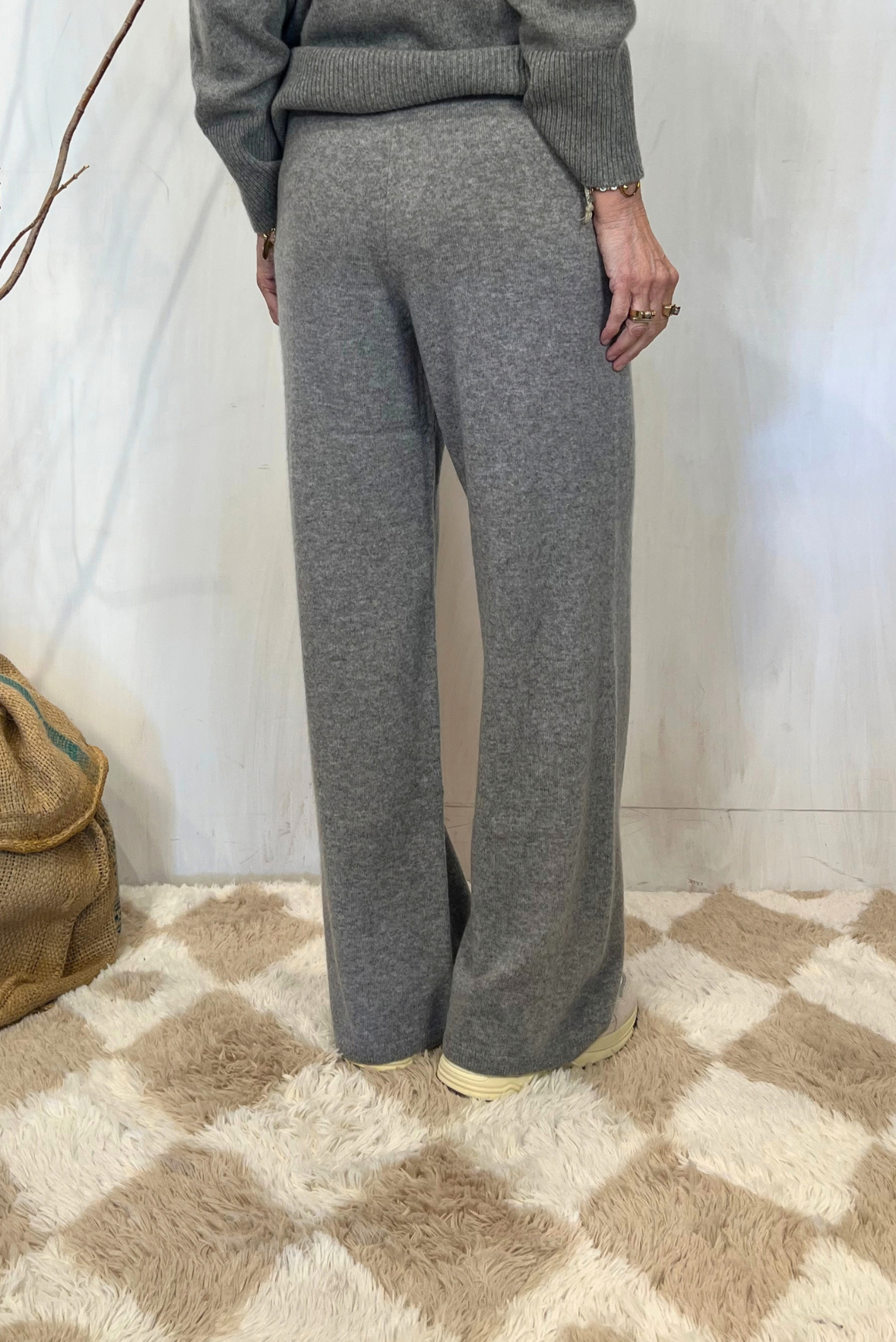 Pantalone palazzo in cachmere