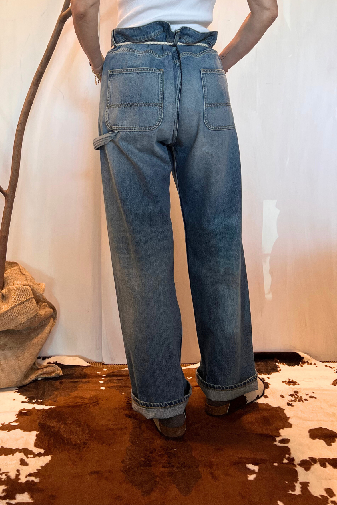 Jeans carpenter con cintura