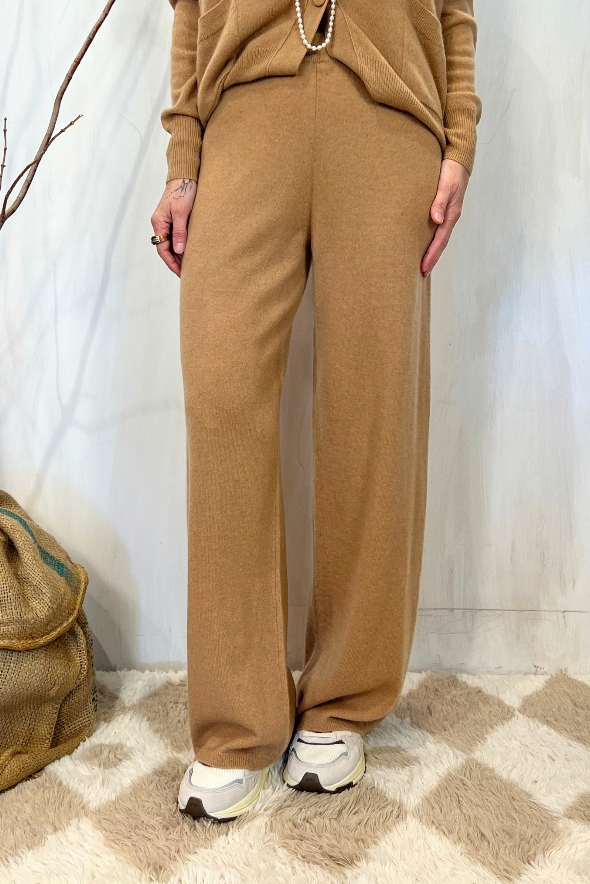 Pantalone palazzo in cachmere