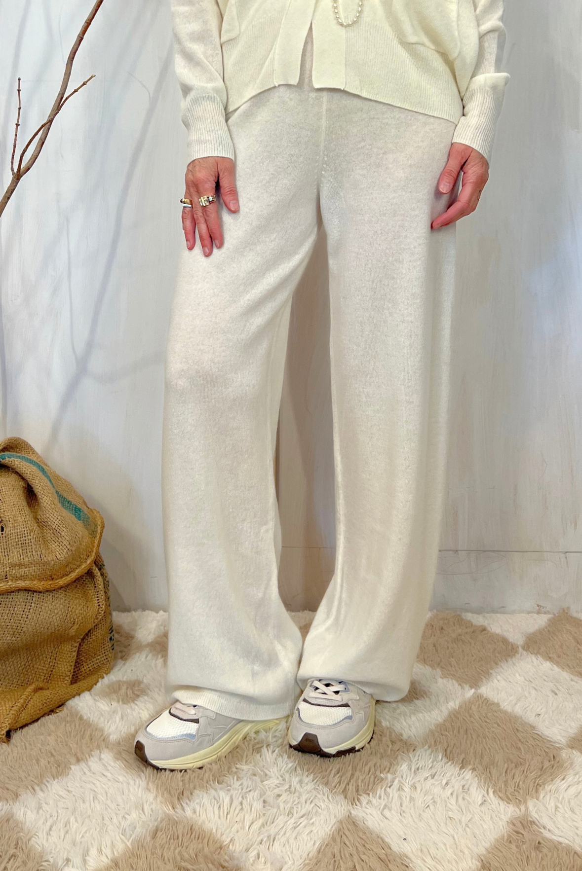 Pantalone palazzo in cachmere