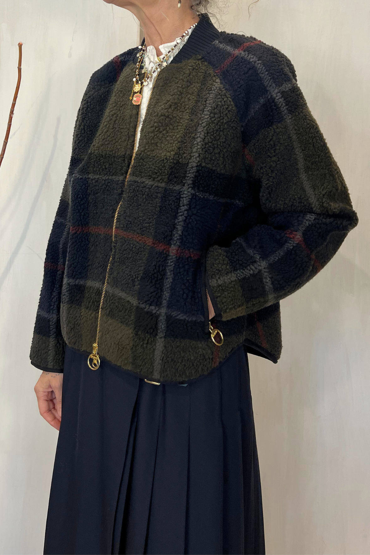 Bomber orsetto tartan