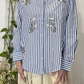 Camicia a righe con paillettes