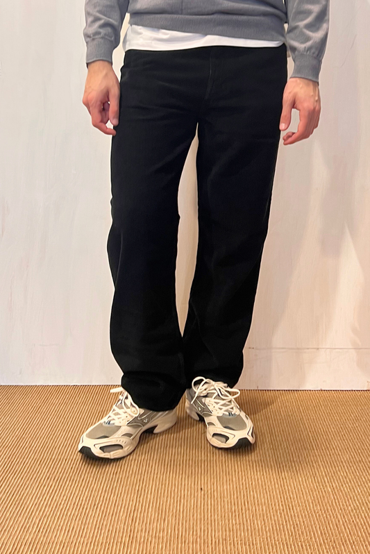 Pantalone loose in velluto