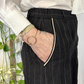 Pantalone gessato lino