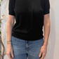 T-shirt in maglia misto seta