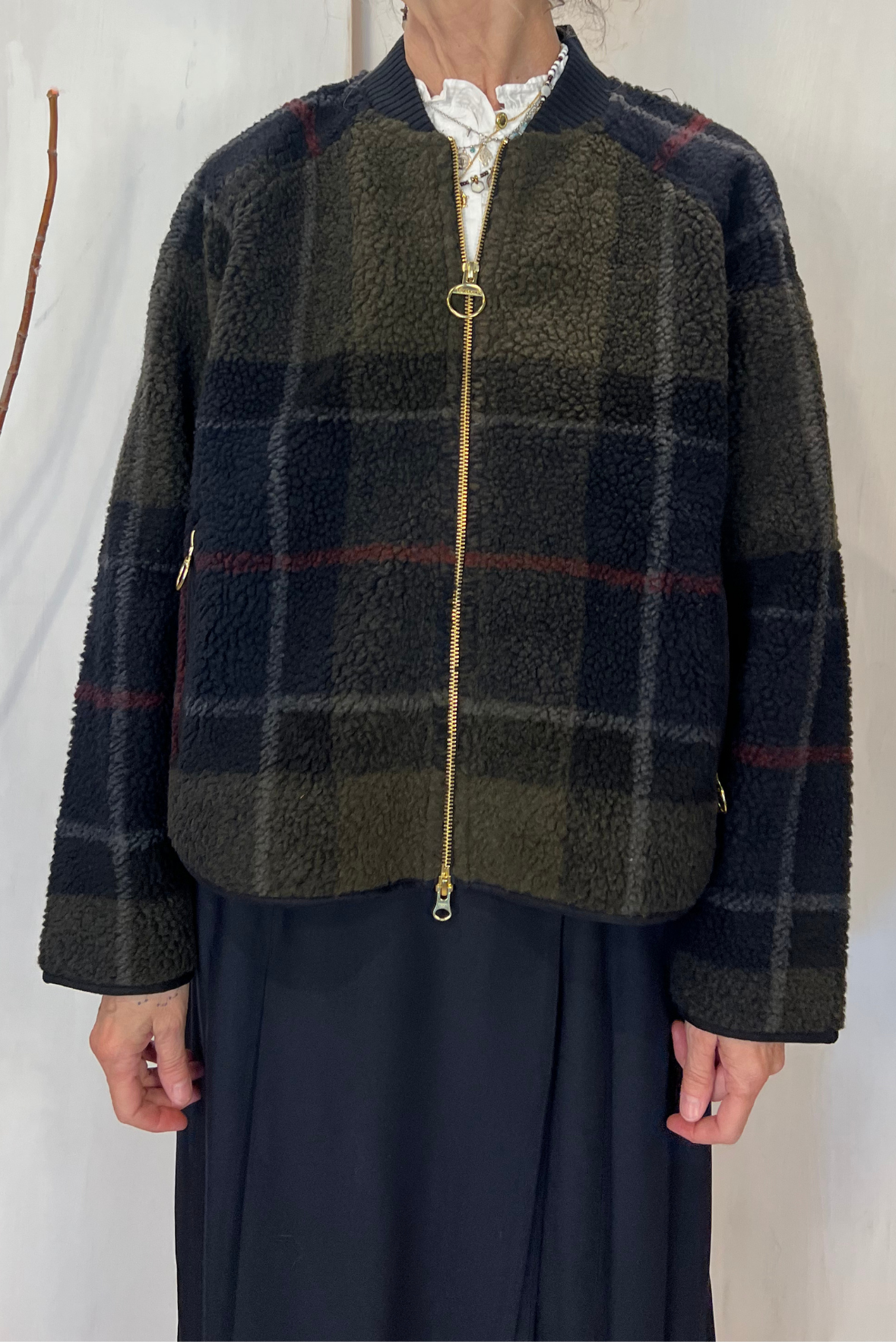 Bomber orsetto tartan
