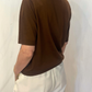 Polo in maglia a rombi