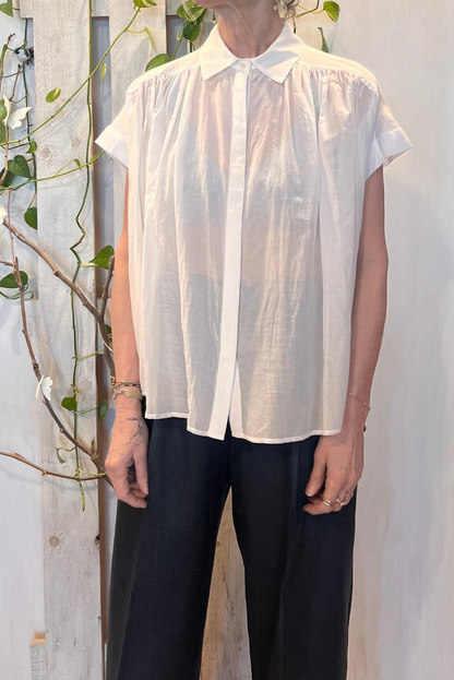 Camicia con arricciature