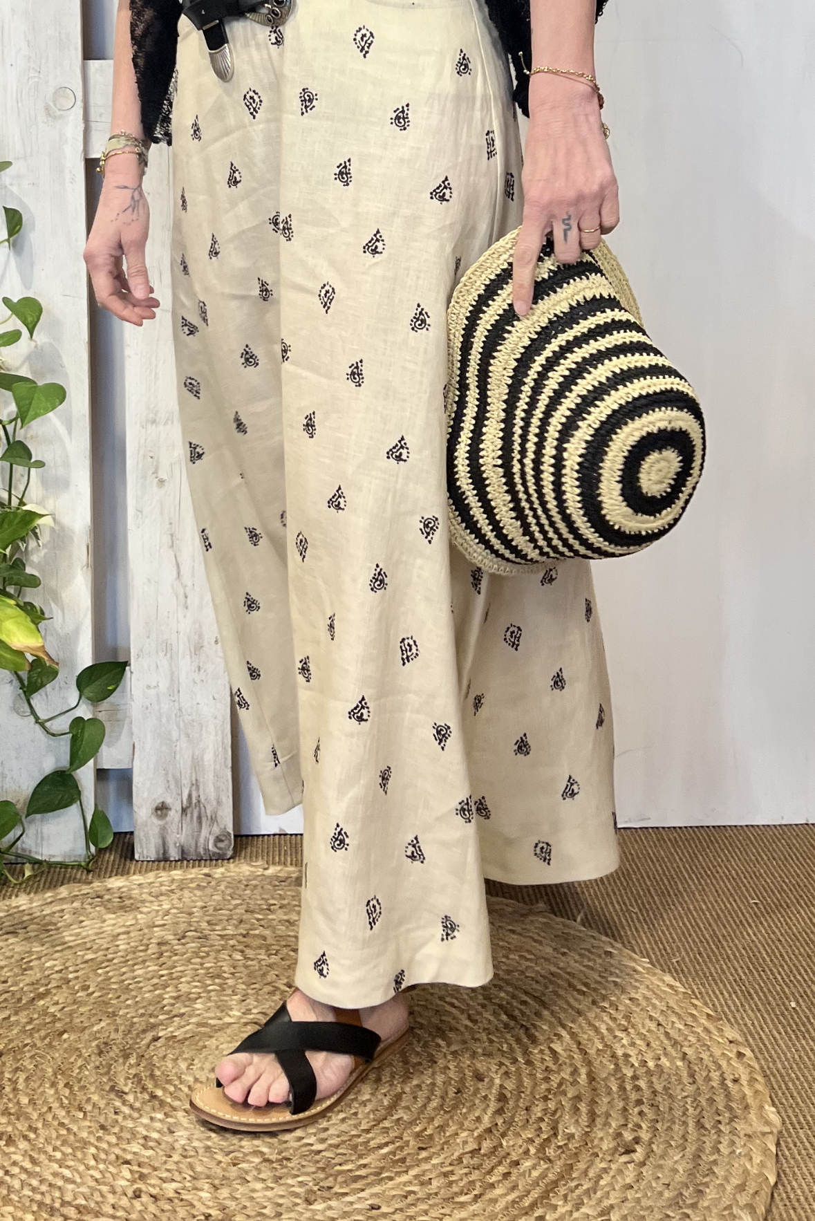 Cappello crochet a righe