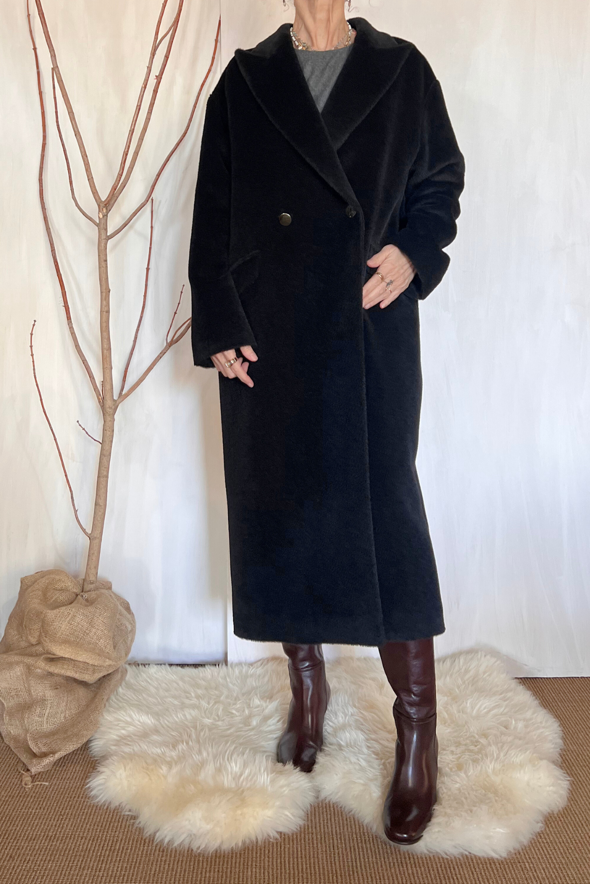 Cappotto over in alpaca