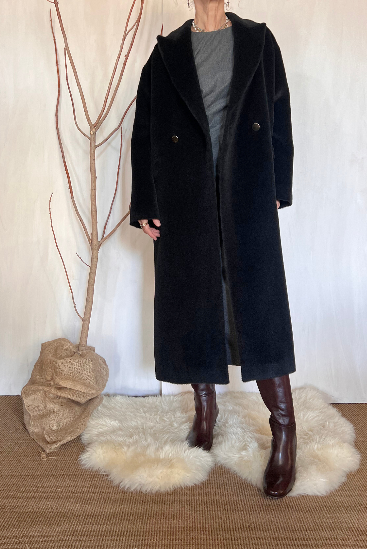 Cappotto over in alpaca