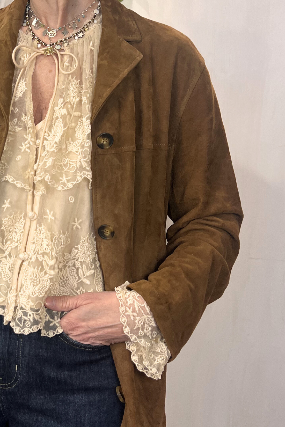 Blazer scamosciato