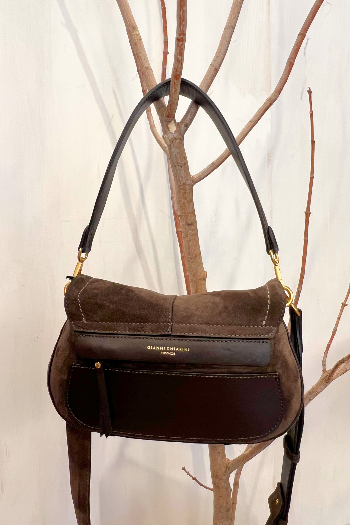 Borsa Helena in pelle scamosciata