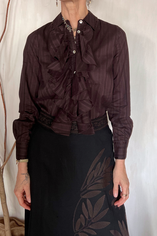 Camicia con rouches