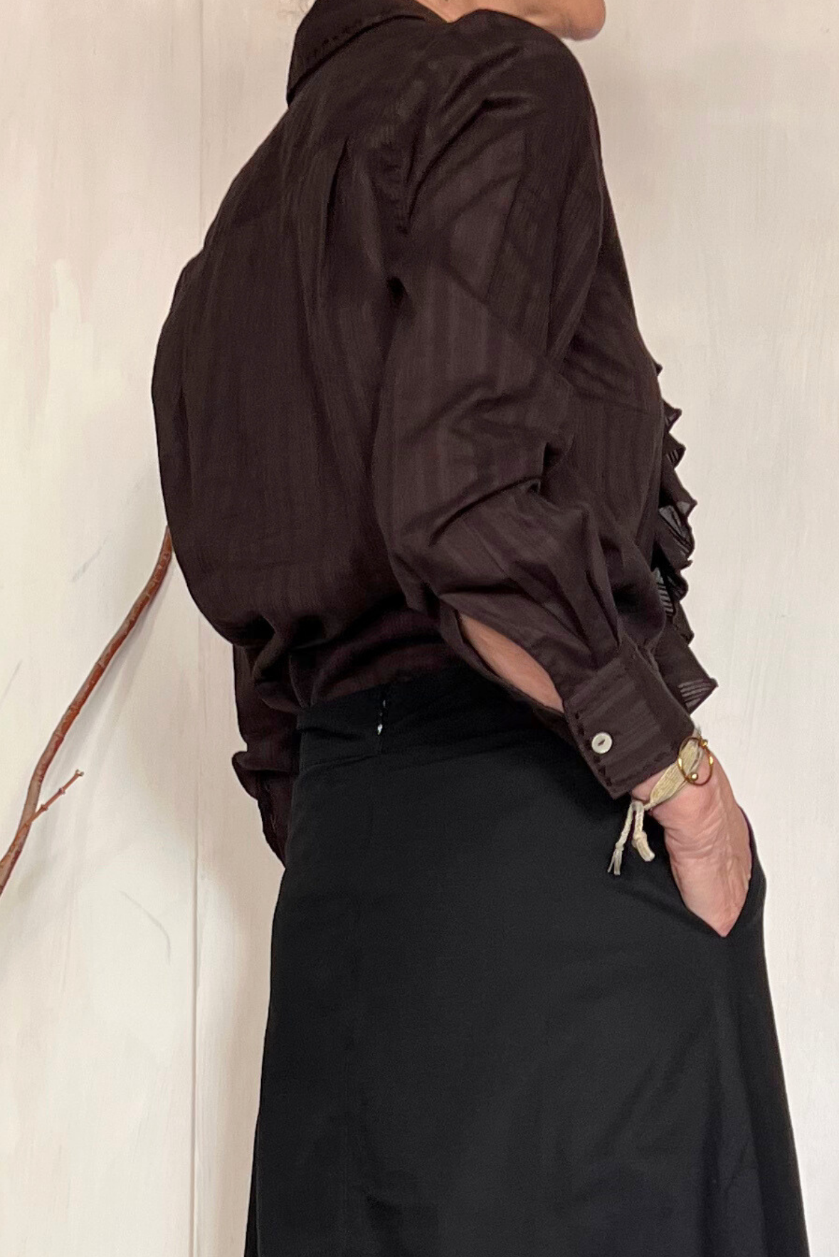 Camicia con rouches