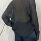 Top drappeggiato misto seta