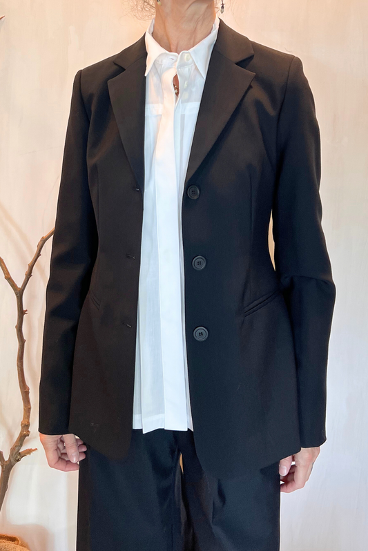 Blazer sfiancato misto lana