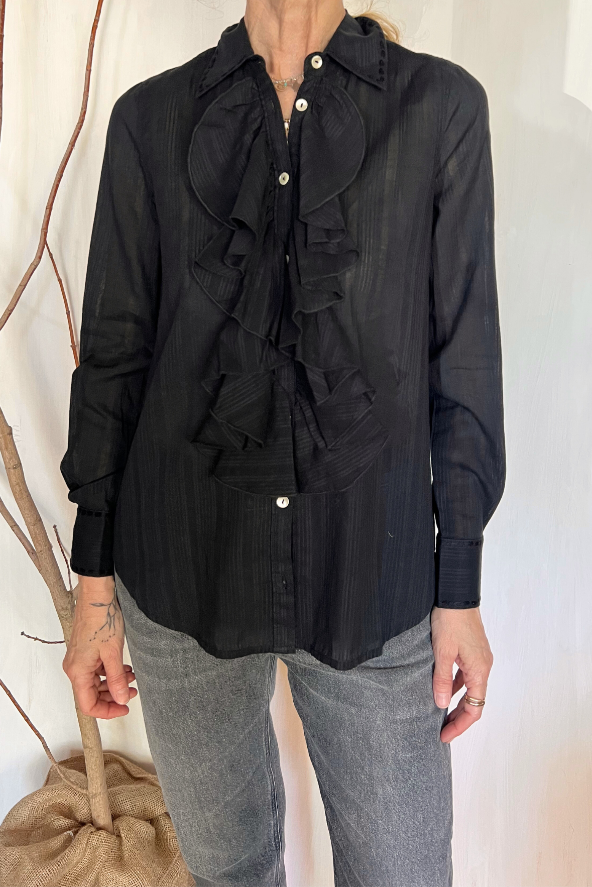 Camicia con rouches