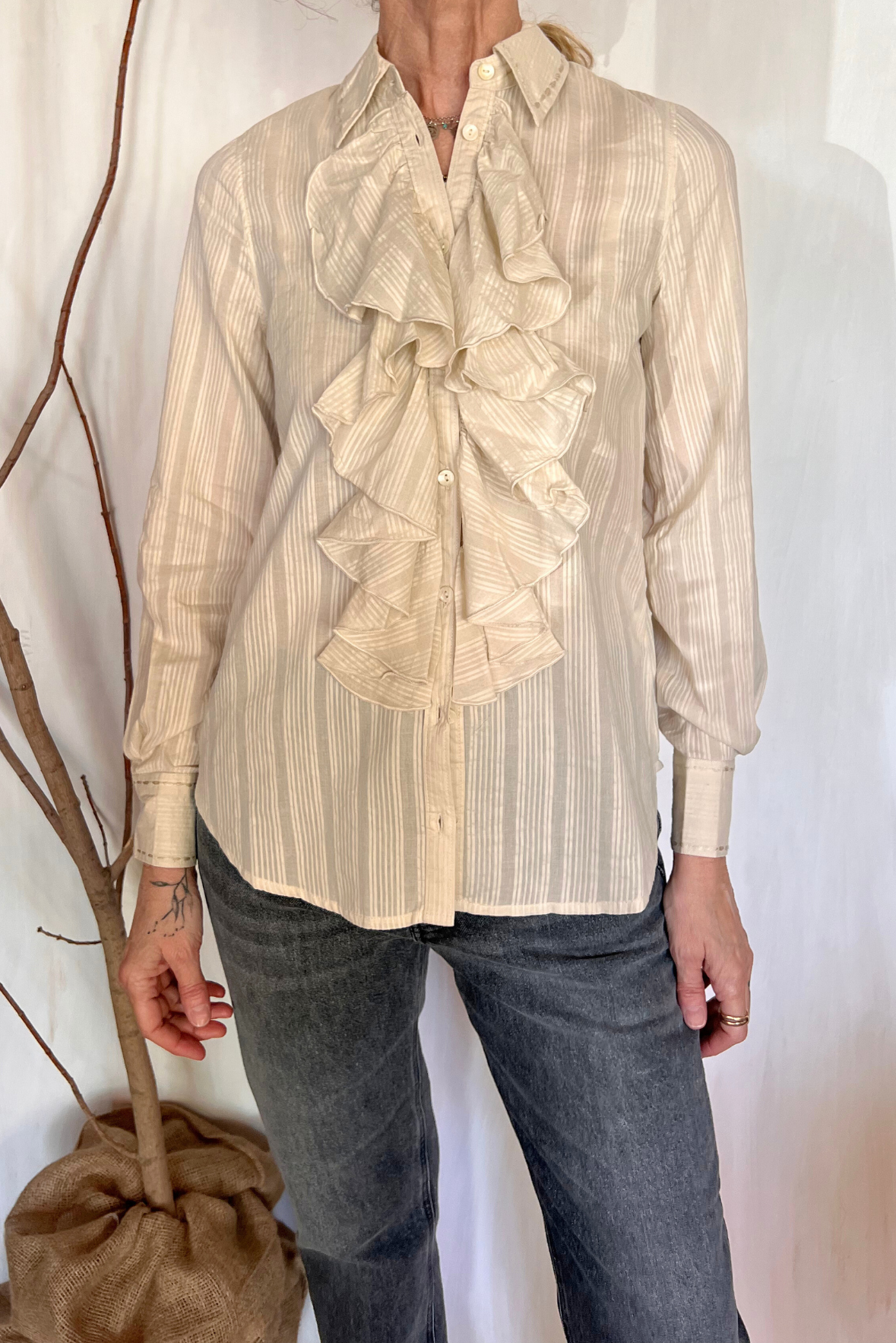 Camicia con rouches