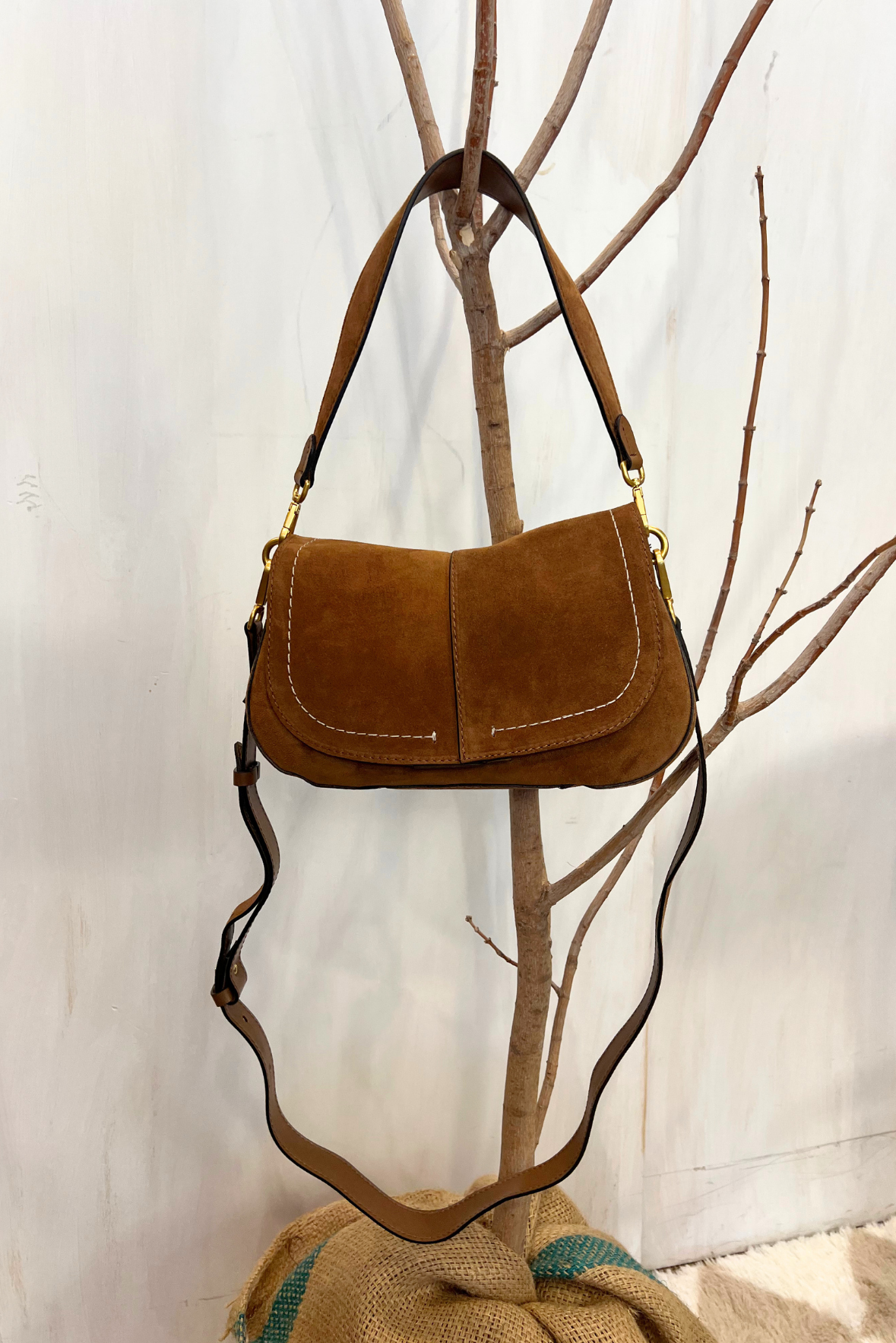 Borsa Helena in pelle scamosciata
