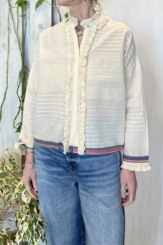 Camicia con ruches