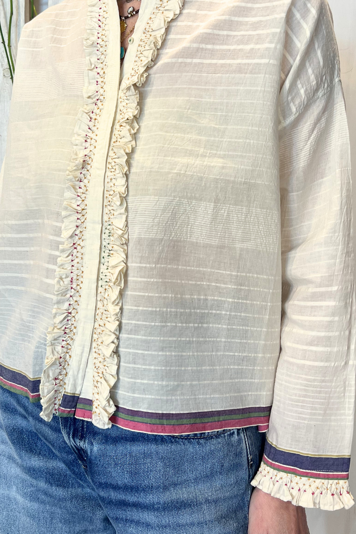 Camicia con ruches