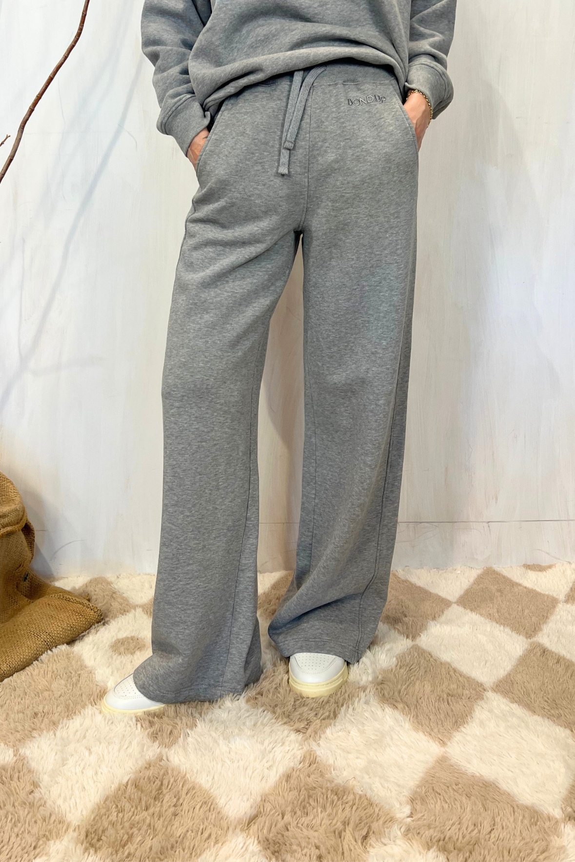 Pantalone a palazzo in felpa
