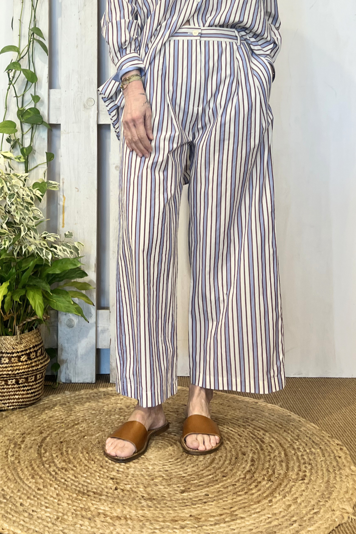 Pantalone palazzo a righe