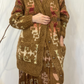 Cardigan over jaquard