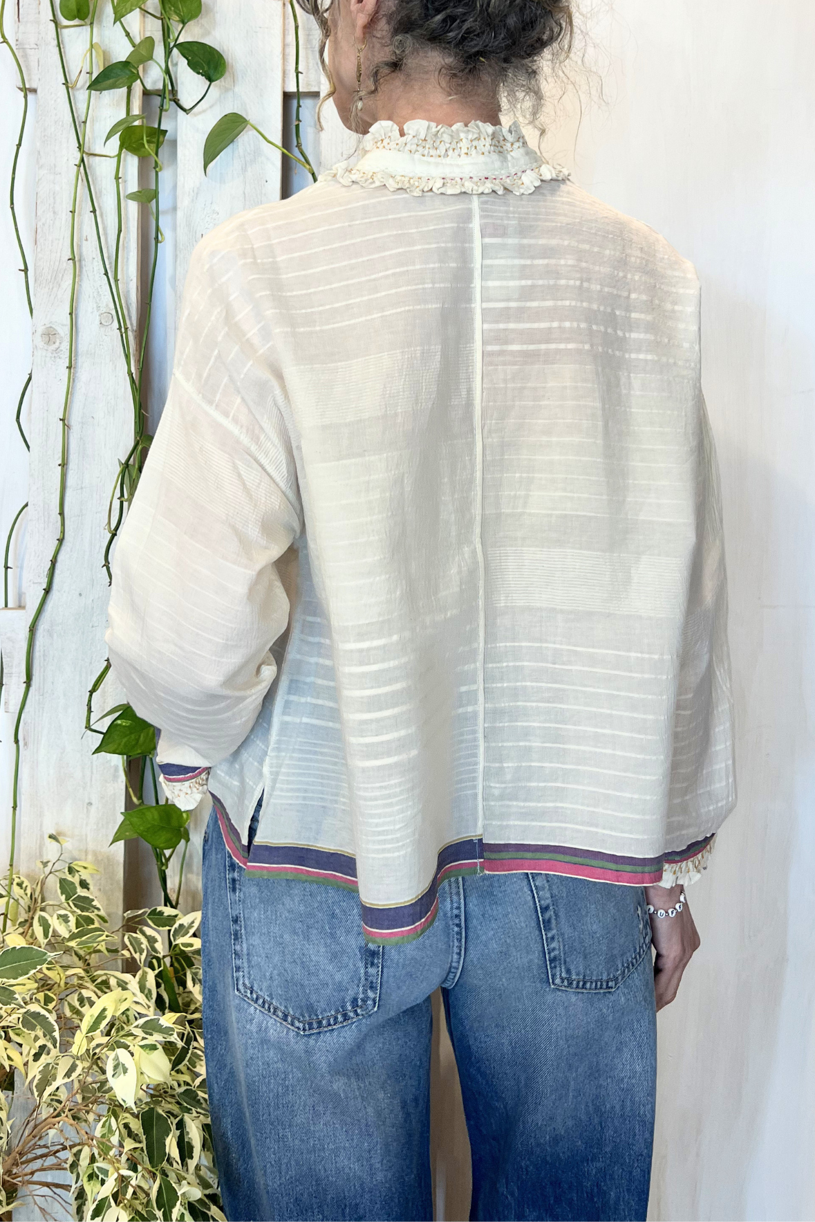Camicia con ruches