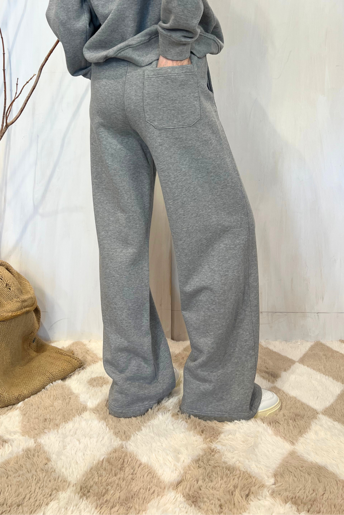Pantalone a palazzo in felpa