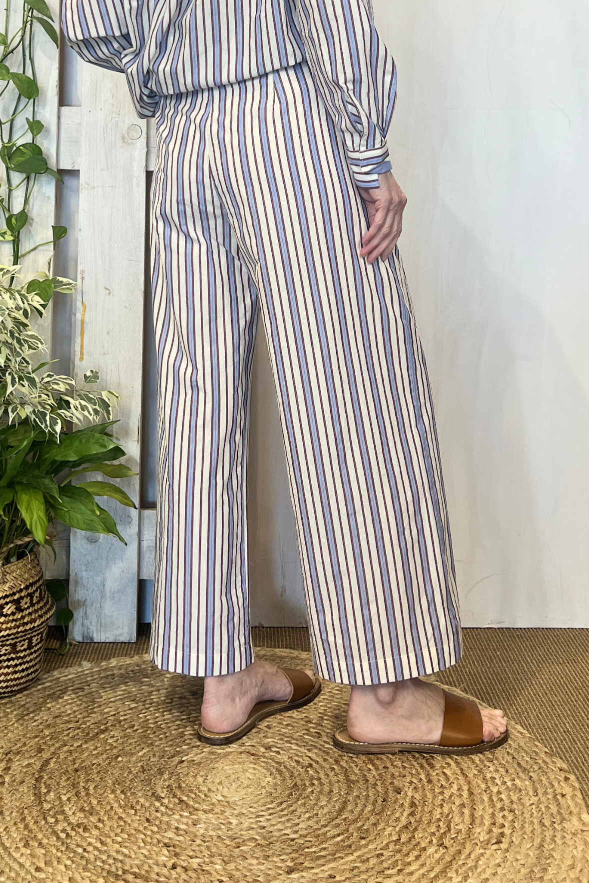 Pantalone palazzo a righe