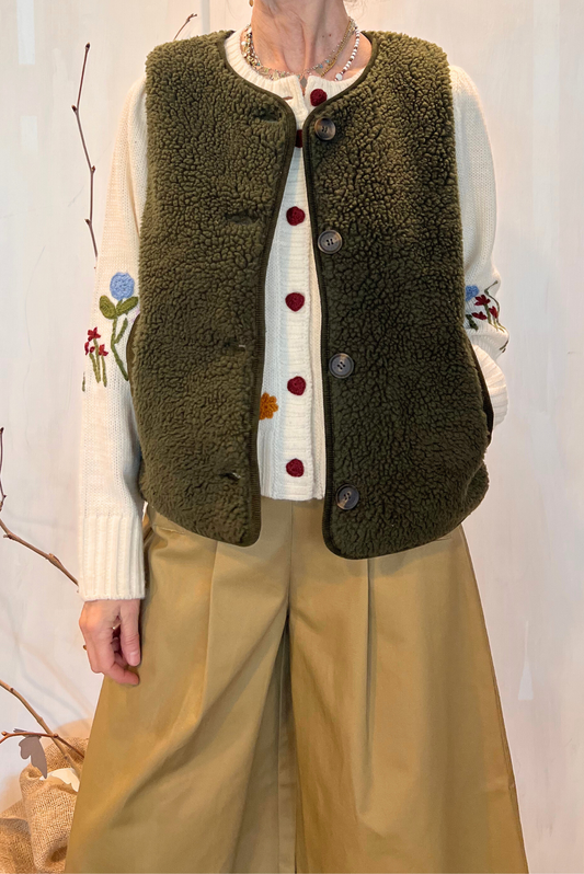 Gilet imbottito in pile
