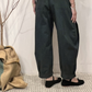 Pantalone balloon con cintura in pelle