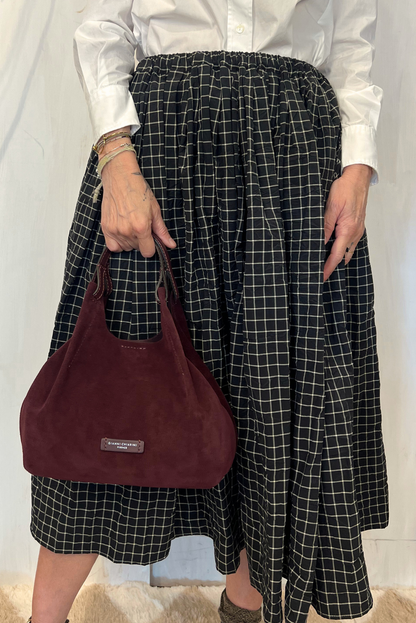 Shopping Due piccola in pelle scamosciata
