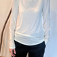 T-shirt collo alto viscosa e seta
