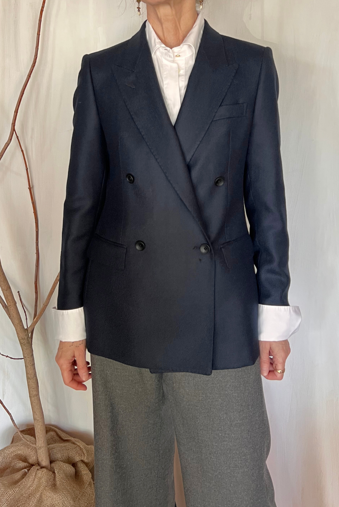 Blazer in lana a doppiopetto