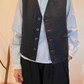 Gilet in cotone spinato