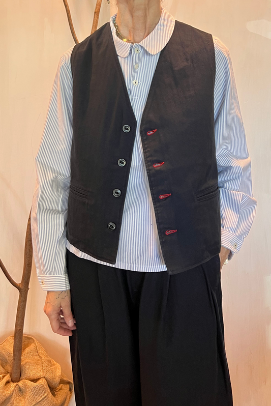 Gilet in cotone spinato