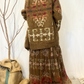 Cardigan over jaquard