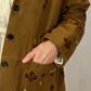 Giacca in camoscio con ricami