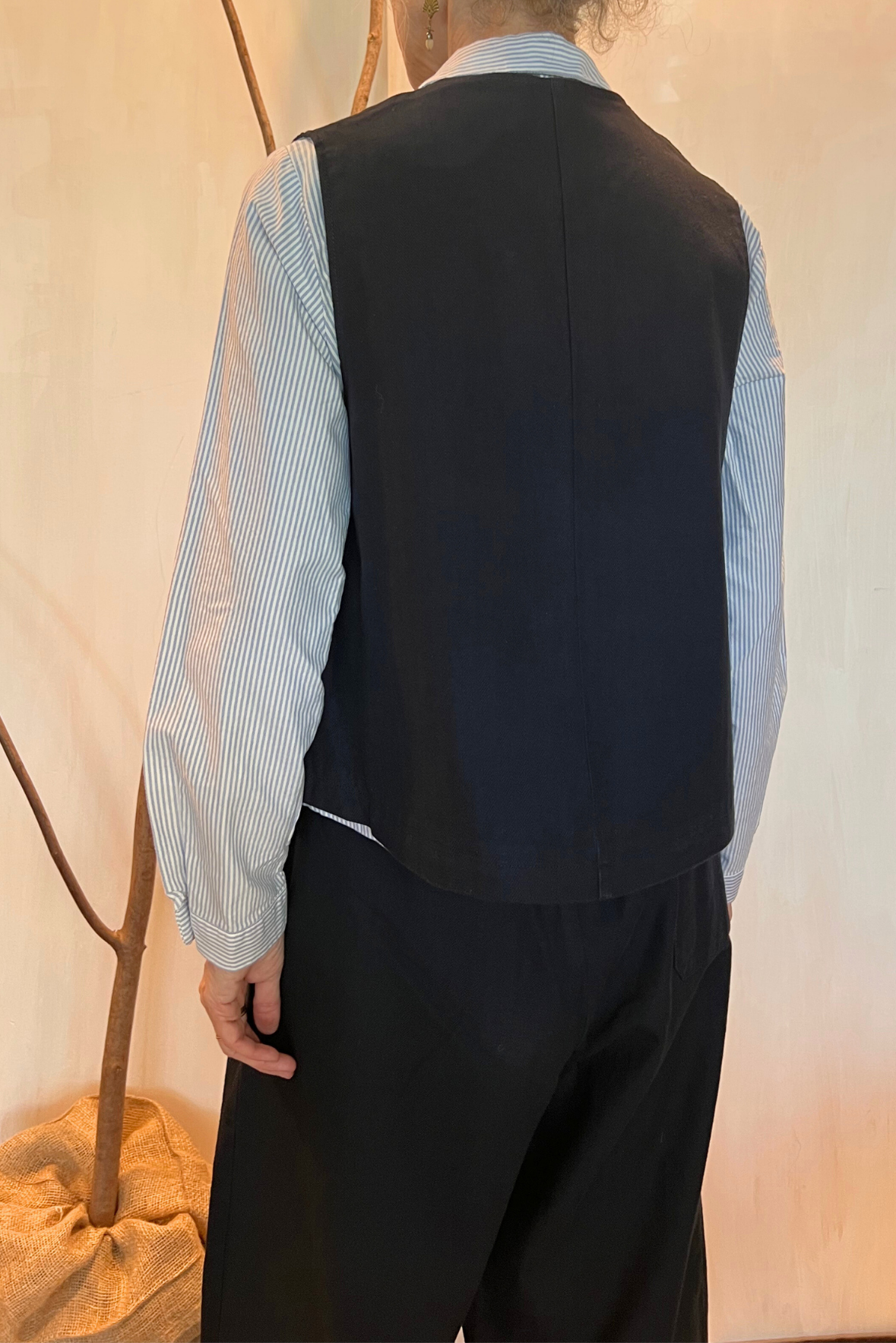 Gilet in cotone spinato