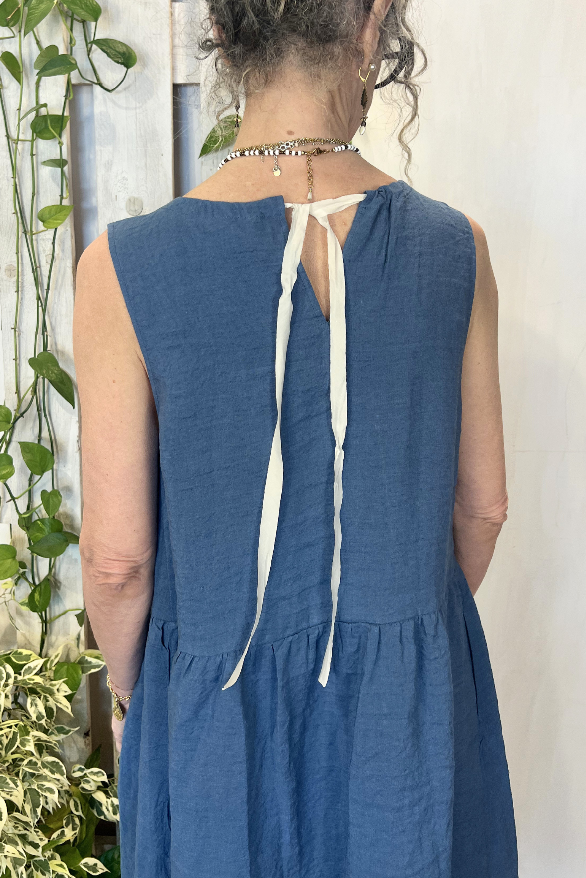 Abito in lino con coulisse