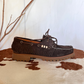 Mocassino in suede con frange