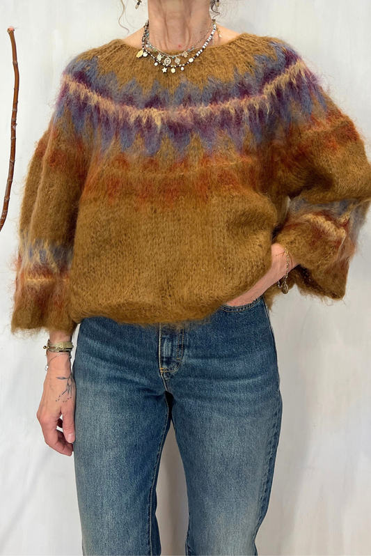 Maglione mohair stile norvegese
