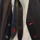 Cravattino in denim con ricamo